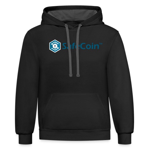 SafeCoin - Show your support! - Unisex Contrast Hoodie