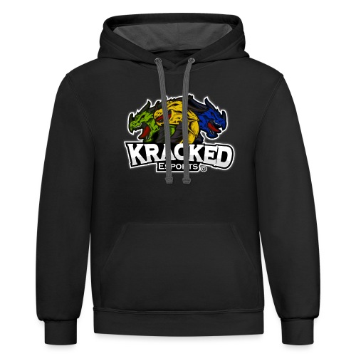 Kracked Esports Official Logo - Unisex Contrast Hoodie