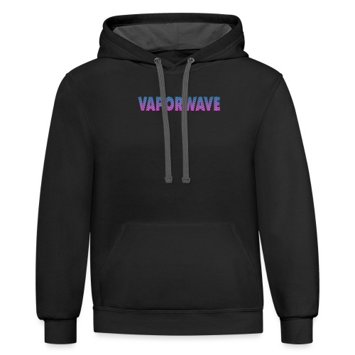 Vaporwave Wave - Unisex Contrast Hoodie