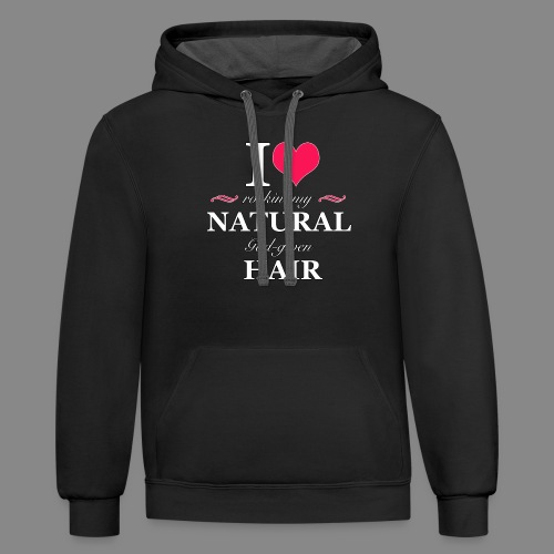 Love Rockin Natural Hair - Unisex Contrast Hoodie
