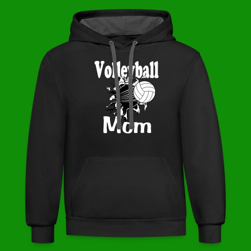 Volleyball Mom - Unisex Contrast Hoodie