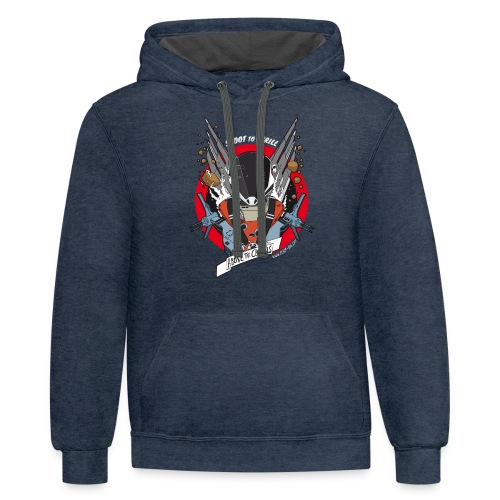 Space fighter color - Unisex Contrast Hoodie