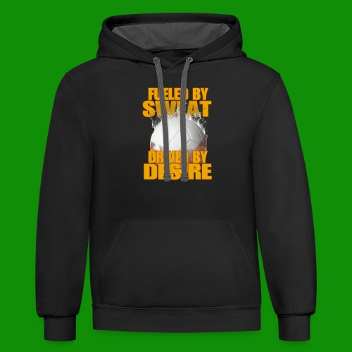 Fueled by Sweat Volleyball - Unisex Contrast Hoodie