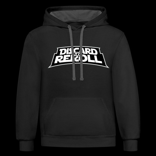 Discard to Reroll: Logo Only - Unisex Contrast Hoodie