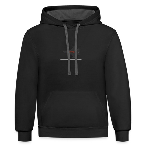 f 16 silhouette png - Unisex Contrast Hoodie