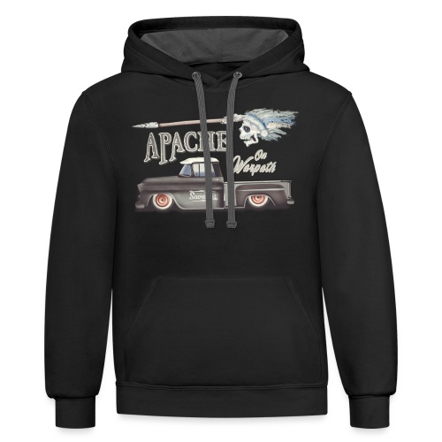 Apache On Warpath - Chevy Truck Task Force - Unisex Contrast Hoodie