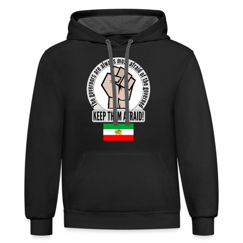 Iran - Clothes and items in support for the people - Unisex Contrast Hoodie