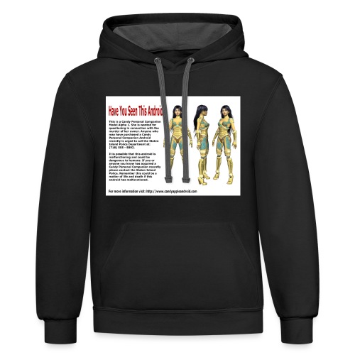 Candy Apple Wanted Poster Apparel - Unisex Contrast Hoodie