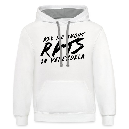ask me about rats - Unisex Contrast Hoodie