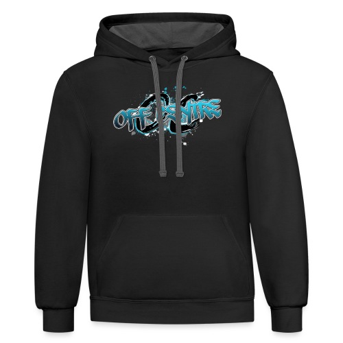 new logo off centr - Unisex Contrast Hoodie