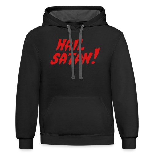 Hail Satan! - Unisex Contrast Hoodie