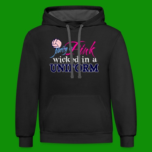 Volleyball Wicked in a Uniform - Unisex Contrast Hoodie