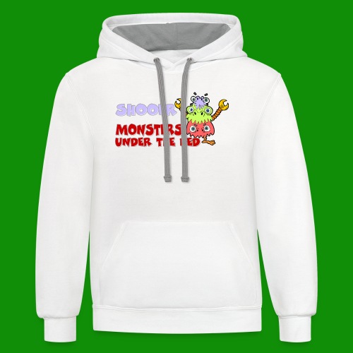 Official Shooer of the Monsters Under the Bed - Unisex Contrast Hoodie