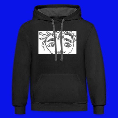 Embroidery Lines, by Mickeys Art And Design.Biz - Unisex Contrast Hoodie