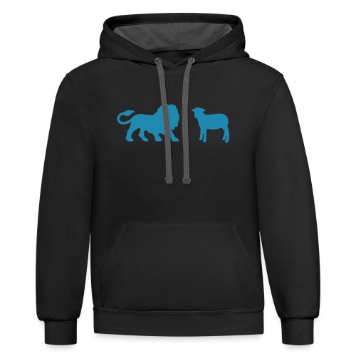 Lion and the Lamb - Unisex Contrast Hoodie