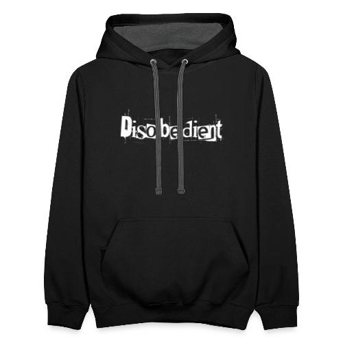 Disobedient Bad Girl White Text - Unisex Contrast Hoodie