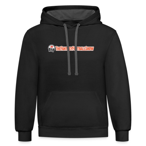 The Fantasy Football Show Wide Logo - Unisex Contrast Hoodie