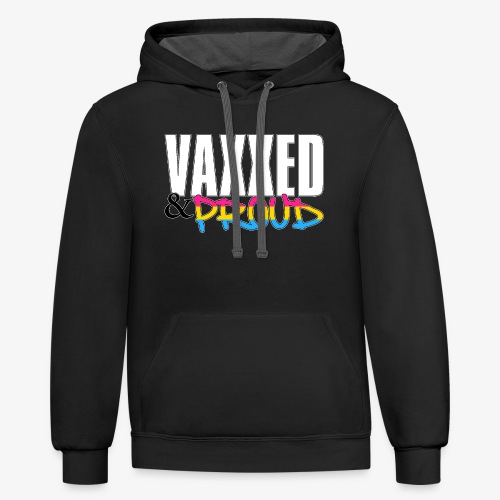 Vaxxed & Proud Pansexual Pride Flag - Unisex Contrast Hoodie