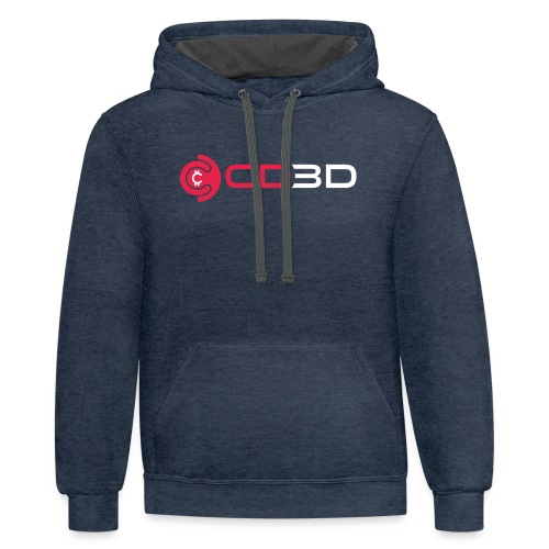 CD3D Transparency White - Unisex Contrast Hoodie