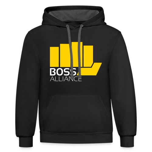 Everyone loves a gold fist - Unisex Contrast Hoodie