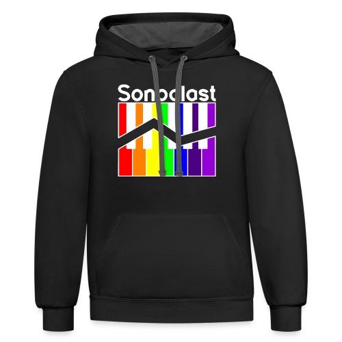 Sonoclast Rainbow Keys (for dark backgrounds) - Unisex Contrast Hoodie