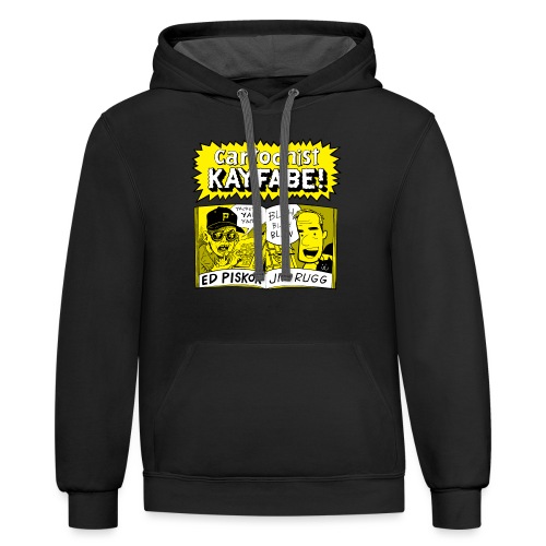 Cartoonist Kayfabe with Jim and Ed - Unisex Contrast Hoodie