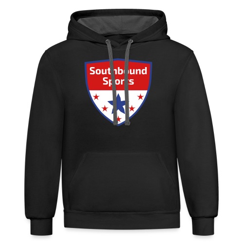Southbound Sports Crest Logo - Unisex Contrast Hoodie
