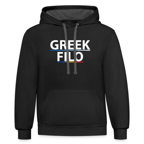 Greek Filo - Unisex Contrast Hoodie