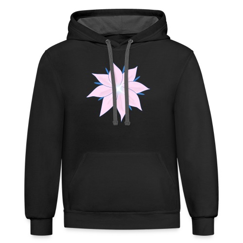 No One Can Stop You + Starflower [pink + blue] - Unisex Contrast Hoodie