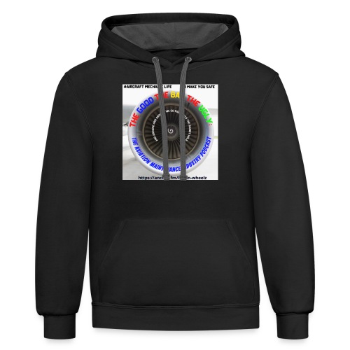 Aircraft mechanics ensure your safety sticker - Unisex Contrast Hoodie