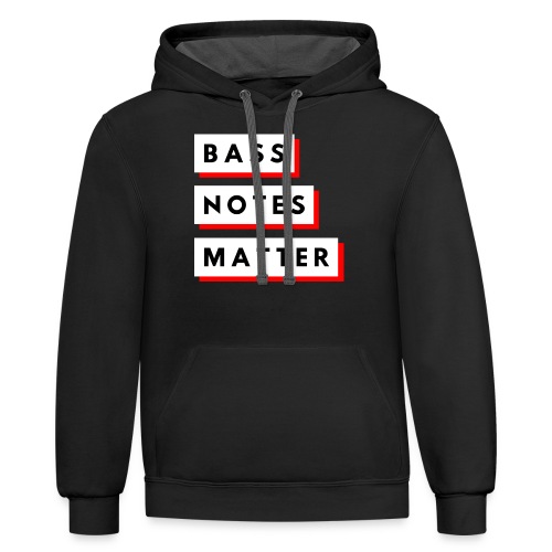 Bass Notes Matter Red - Unisex Contrast Hoodie