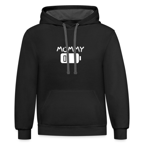 3D&S Creations -Mommy Battery - Unisex Contrast Hoodie