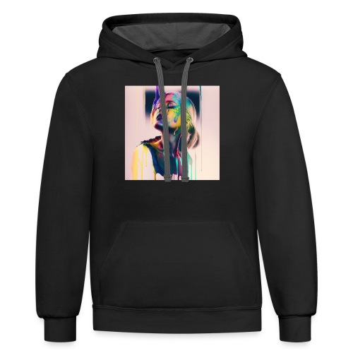 To Weep To Wake - Emotionally Fluid Collection - Unisex Contrast Hoodie