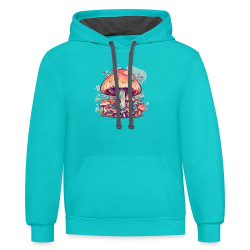 The Mushroom Collective - Unisex Contrast Hoodie