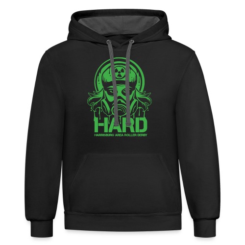 HARD Logo - For Dark Colors - Unisex Contrast Hoodie