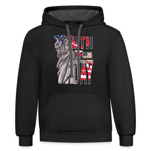 independence day 02 - Unisex Contrast Hoodie