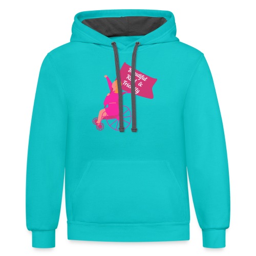 Beautiful Kind and Friendly - Unisex Contrast Hoodie