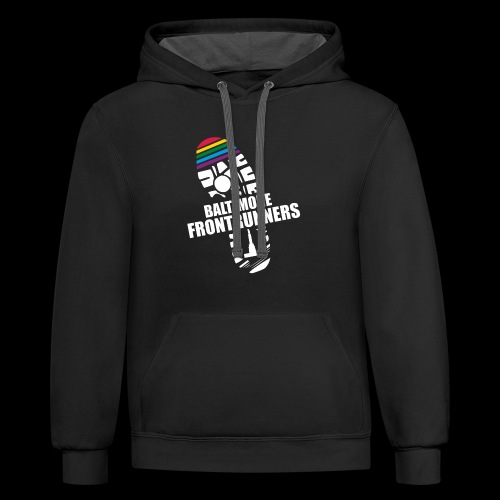 Baltimore Frontrunners White - Unisex Contrast Hoodie