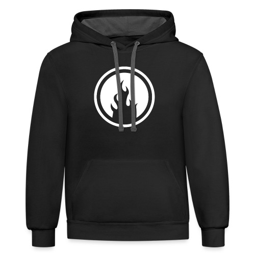 RC flame white - Unisex Contrast Hoodie