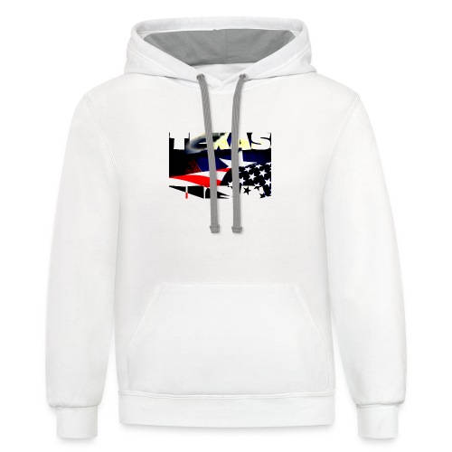 July 4th Texas USA - Unisex Contrast Hoodie