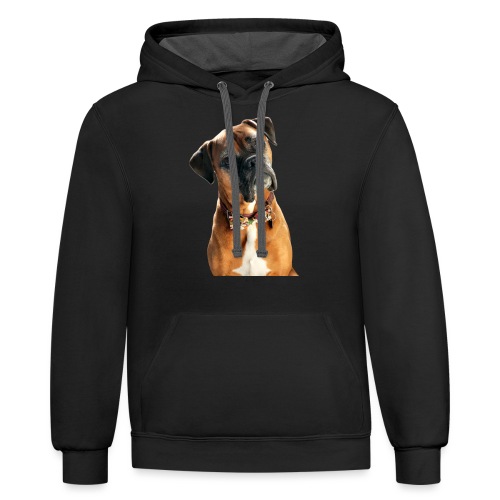Sally the boxer - Unisex Contrast Hoodie
