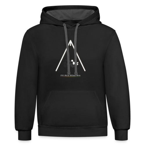 Cordless swing life's better without wires - Unisex Contrast Hoodie