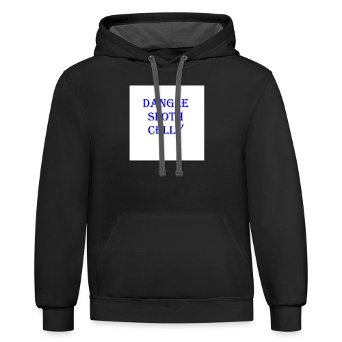 dangle_sloth_celly - Unisex Contrast Hoodie