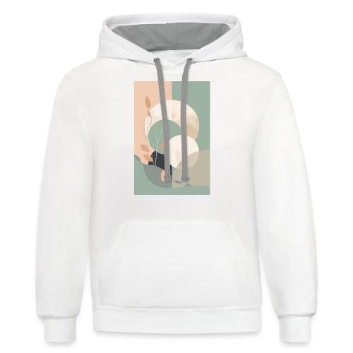 Day to Night in the Garden - Unisex Contrast Hoodie