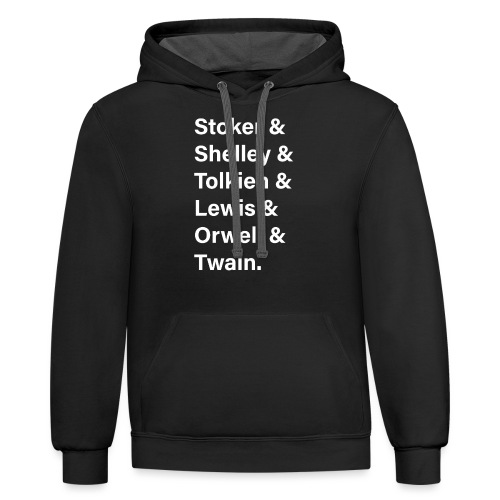 Author Stacked Names Graphic - Group 1 - Unisex Contrast Hoodie