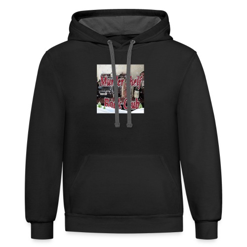 Winter with the Murder Shelf Book Club podcas - Unisex Contrast Hoodie