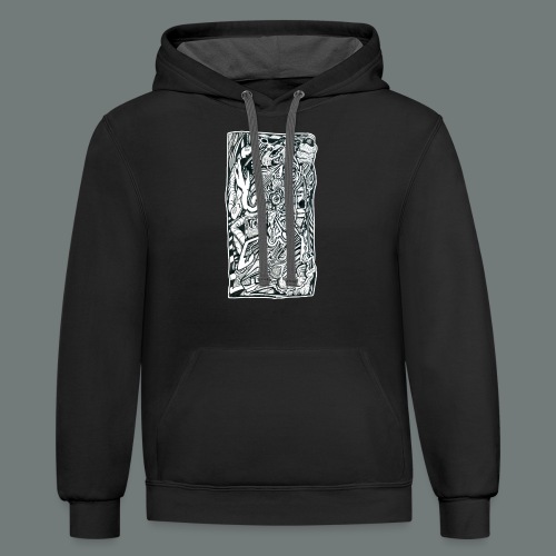 Anxiety Attack by Brian Benson - Unisex Contrast Hoodie