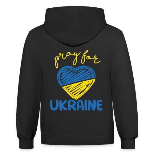 pray for ukraine - Unisex Contrast Hoodie