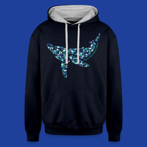 Seaglass Series-Whale - Unisex Contrast Hoodie