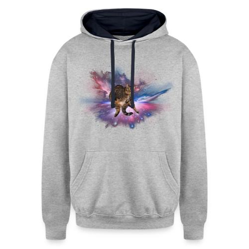 Cat Nebula - Unisex Contrast Hoodie